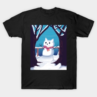 CAT SNOWMAN T-Shirt